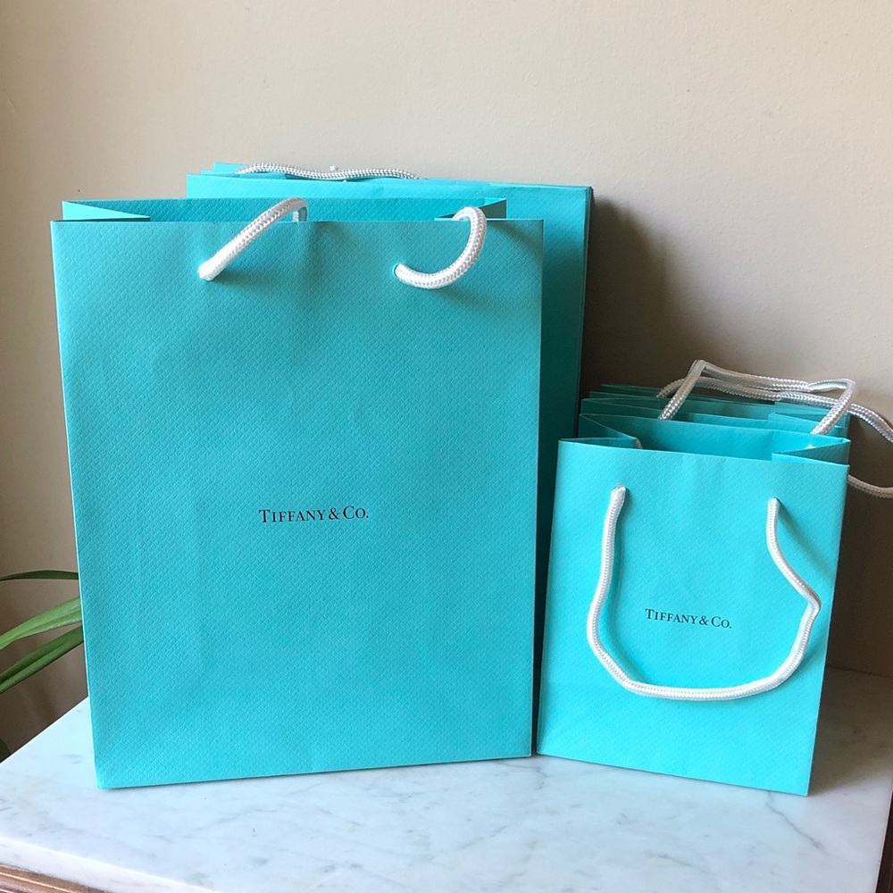 Tiffany & Co. Signature Blue Rope-Handle Gift Bags